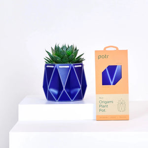 11cm Potr Origami Pot - Ink Blue