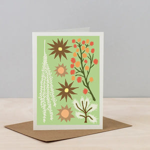 Copy of Dried Flower Greeting Card, Green