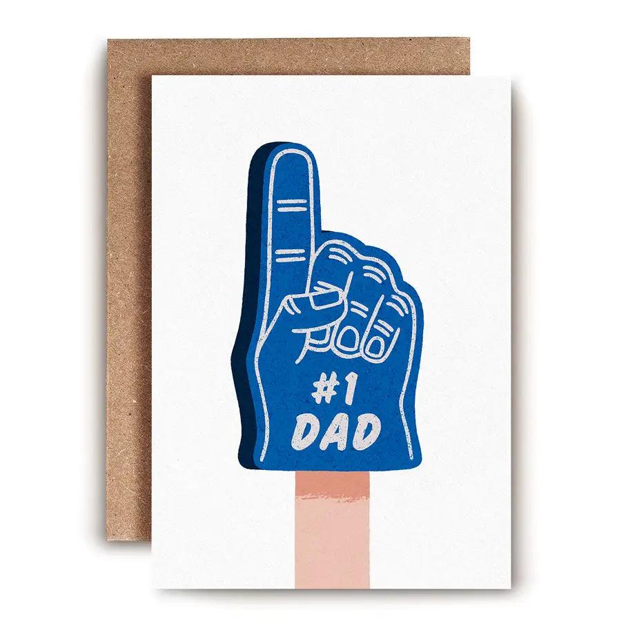 Number 1 Dad, Foam Finger Card – Grace & Favour Home