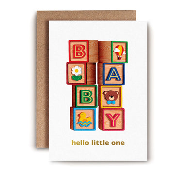 Baby Blocks, New Baby Card
