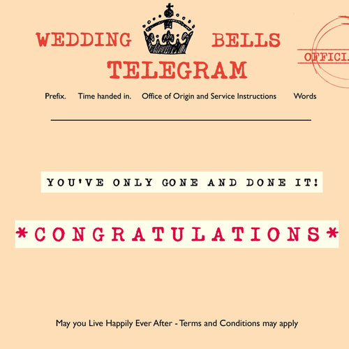 Wedding Bells Telegram Card
