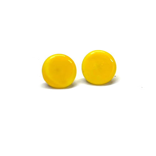Pastille Stud Earrings, Daffodil Yellow