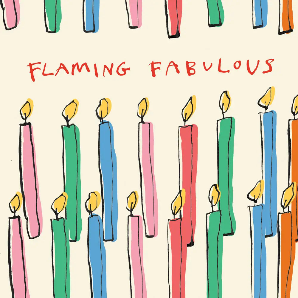 Flaming Fabulous Birthday Card