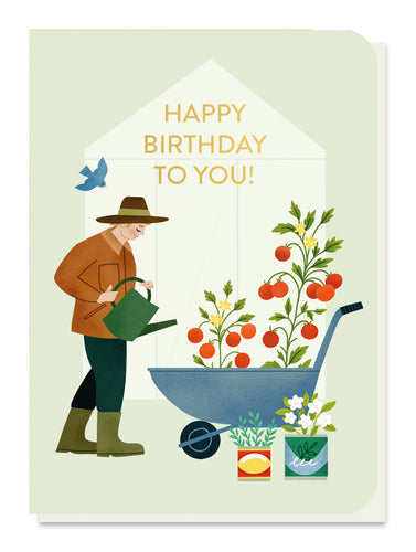 Happy Birthday Tomato Garden Seedstick Card