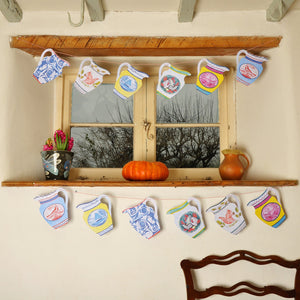 Pottery Bunting, 6 Hanging Jugs