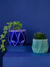 15cm Potr Origami Pot - Ink Blue