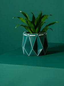 11cm Potr Origami Pot - Pine Green