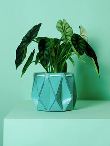 18cm Potr Origami Pot - Aqua