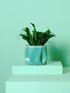 11cm Potr Origami Pot - Aqua