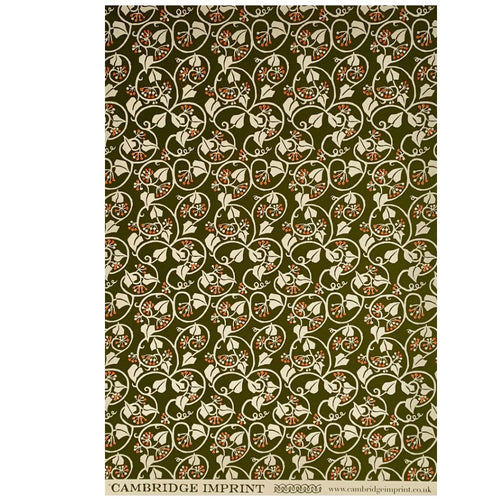 Patterned Paper Ivy Swamp Green And Orange