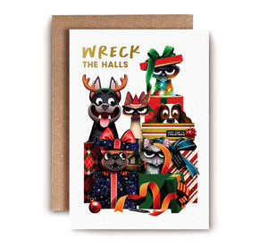 Wreck The Halls Christmas Card