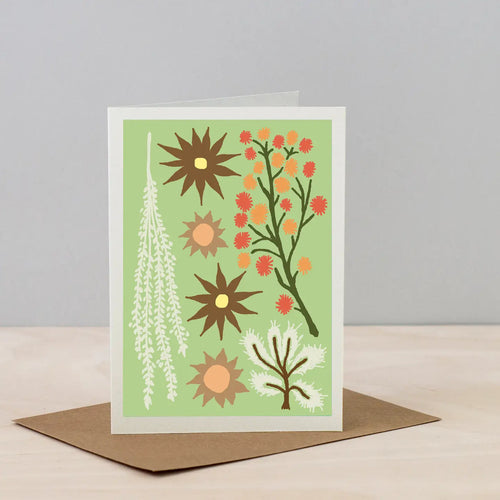 Copy of Dried Flower Greeting Card, Green