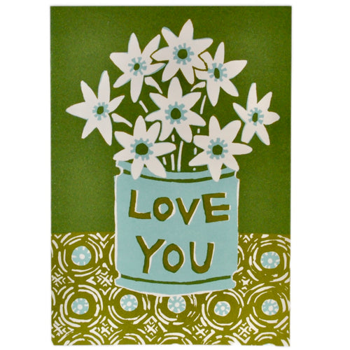 Love You Flowers Large Card