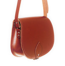 Handmade Leather Saddle Bag, Chestnut, Small