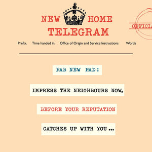 New Home Telegram Card