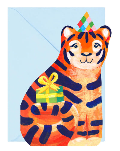 Birthday Tiger Cut Out Card
