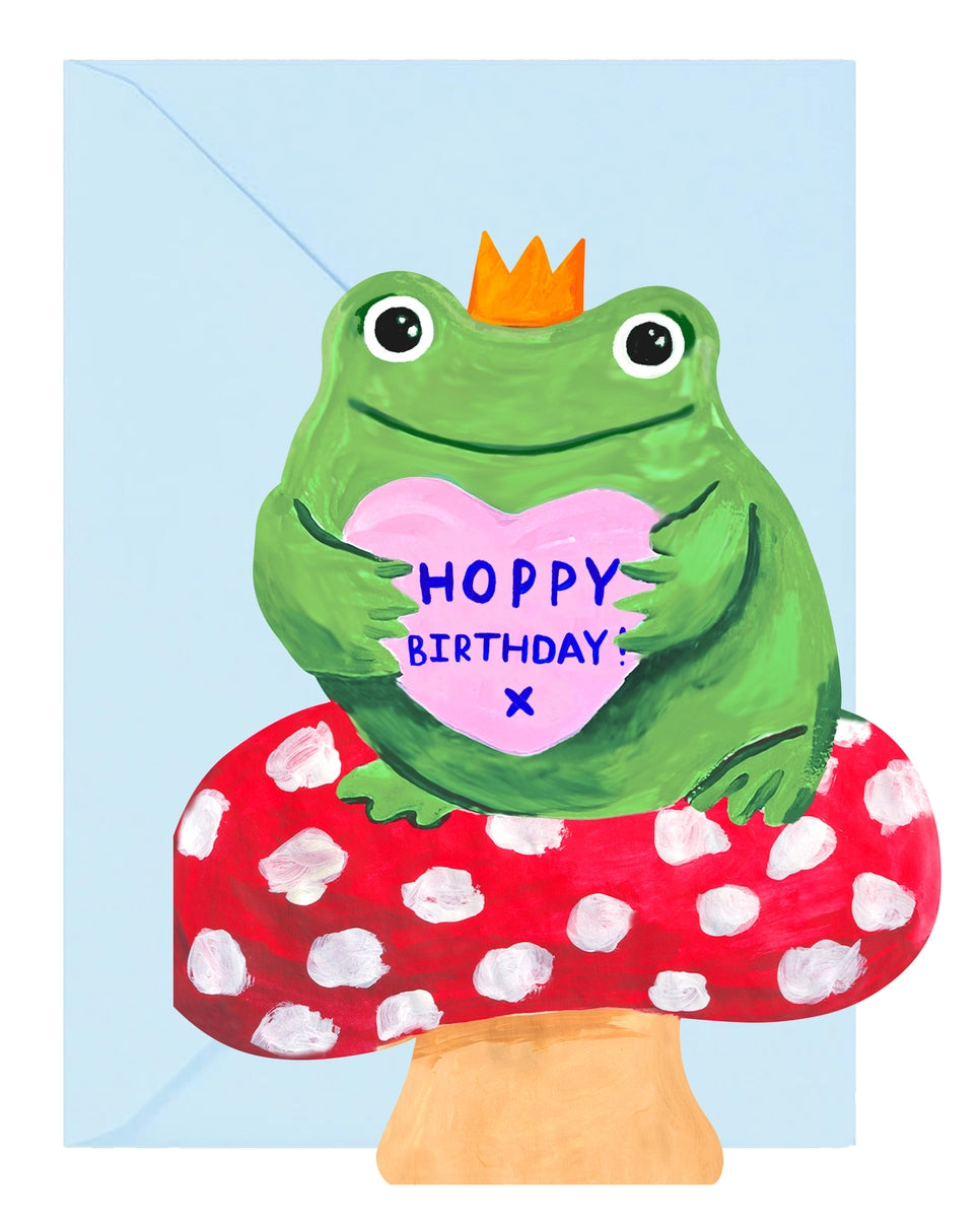 Birthday Frog Cut Out Card