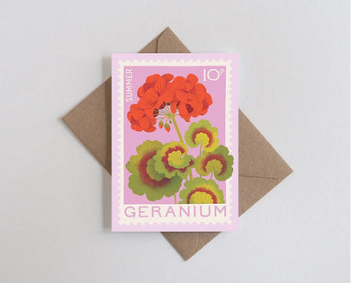 Geranium Greetings Card