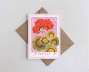 Geranium Greetings Card
