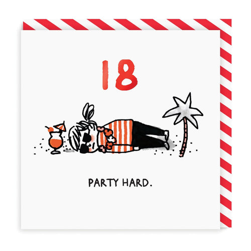 18th Party Hard Card