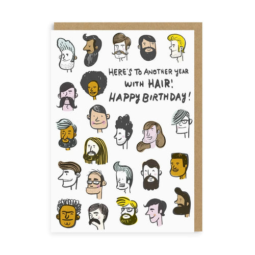 Another Year With Hair Birthday Card