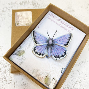 Holly Blue Butterfly Brooch