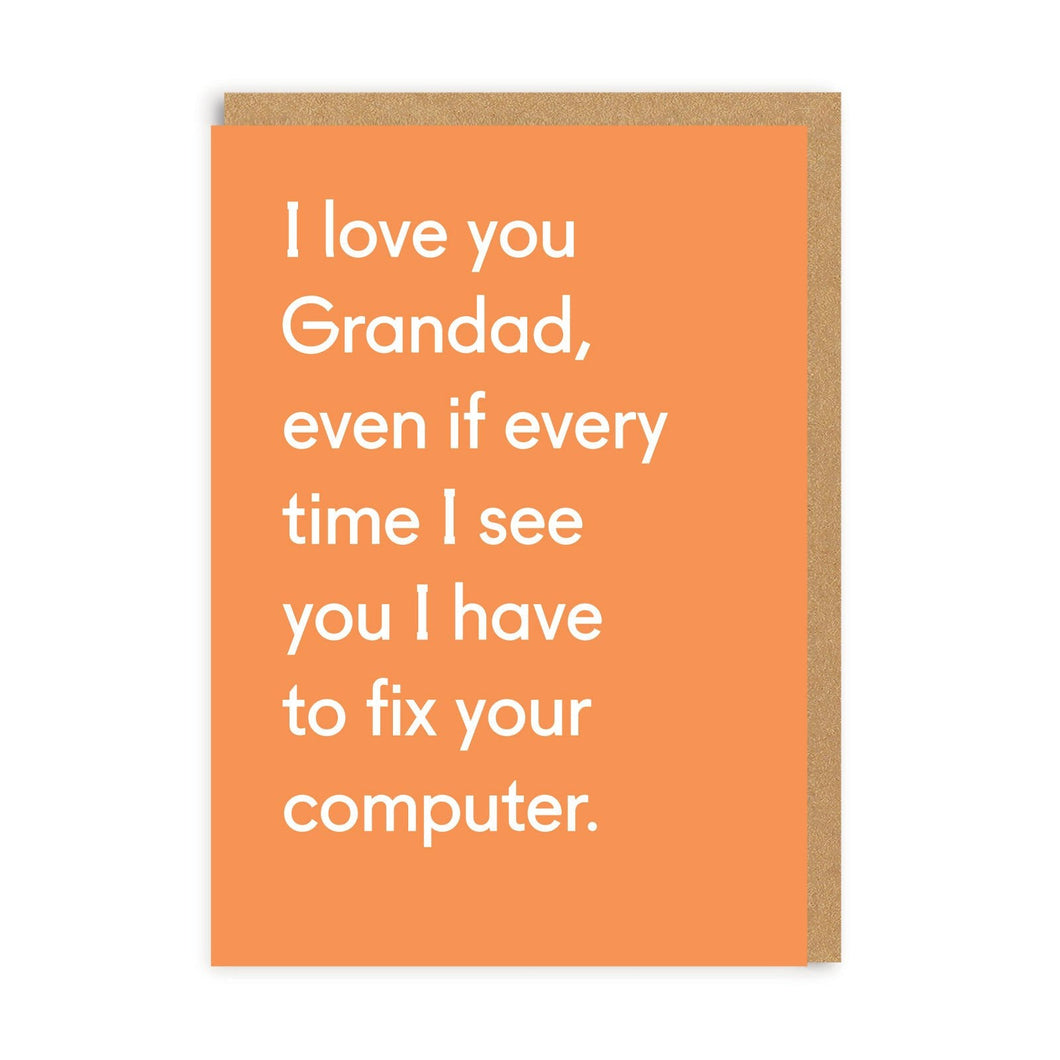 I Love You Grandad Card