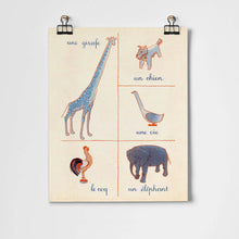French First Words Animals Print