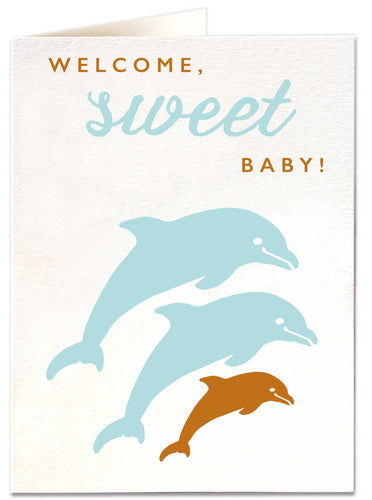 New Baby Card, Dolphins