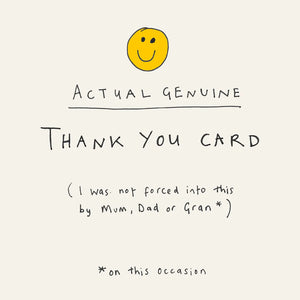 Actual Thank You Card