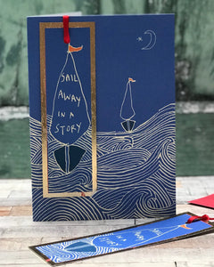 Sail Away In A Story Bookmark Card