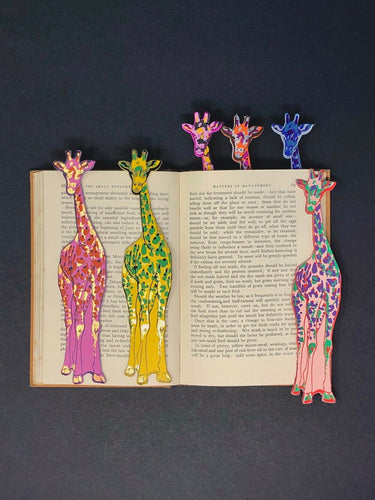 Leather Giraffe Bookmark