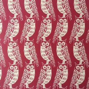 Patterned Paper Dark Red Owls