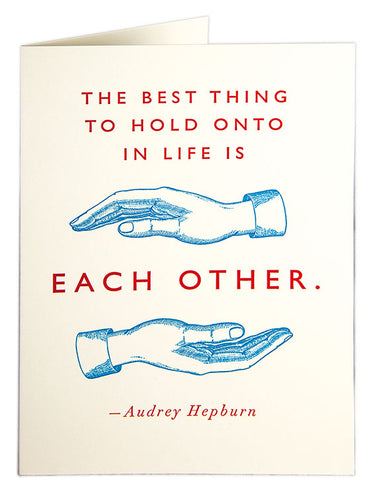 Hold Onto Each Other Card