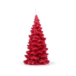 Red Christmas Tree Candle