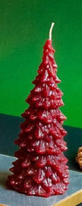 Large Red Christmas Tree Candle
