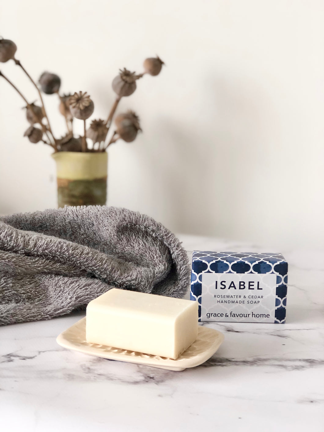 Isabel Handmade Soap - Rosewater & Cedar