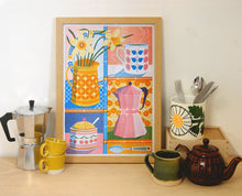 Coffee and Daffodil A3 Risograph Print