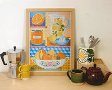 Orange and Lemon A3 Risograph Print