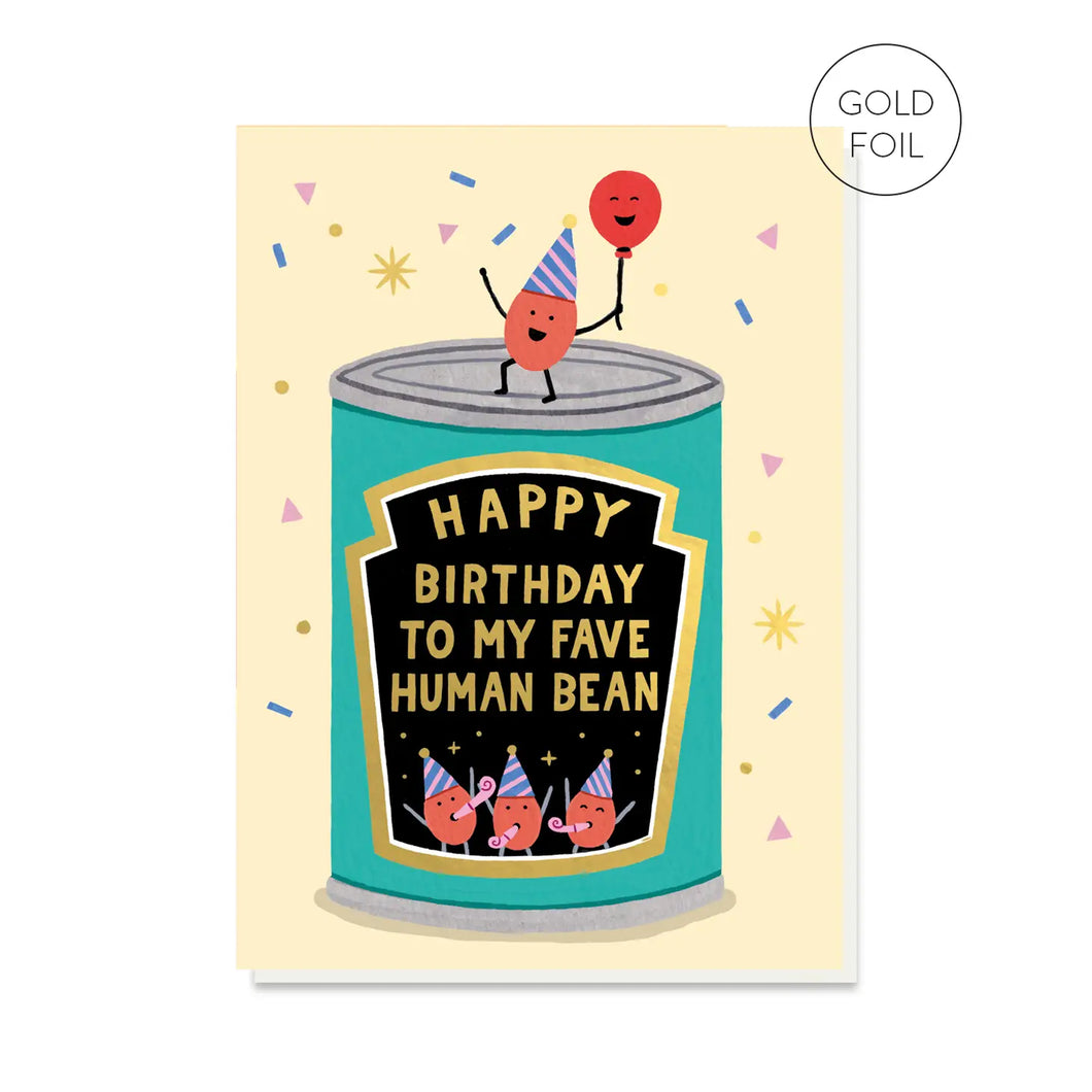 Fave Human Bean Birthday Card