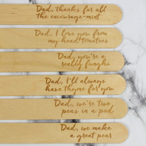 Dad Pun Plant Markers