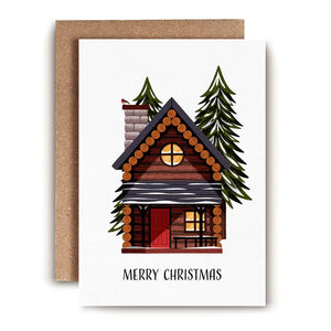 Christmas Cabin Card
