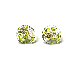 Pippin Glass And Gold Stud Earrings