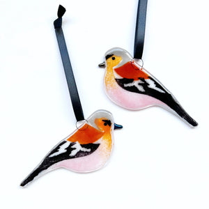 Chaffinch Glass Hanging Decoration