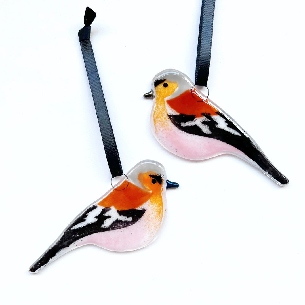 Chaffinch Glass Hanging Decoration